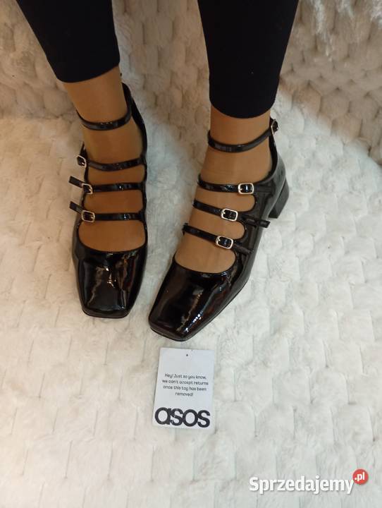 40 ASOS Design Czarne czółenka na szeroką stopę Kraków sprzedam