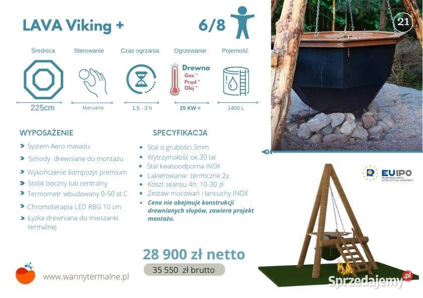 Kocioł do kąpieli SPA LAVA wanna stalowa kadź Dom i Ogród dolnośląskie Wrocław