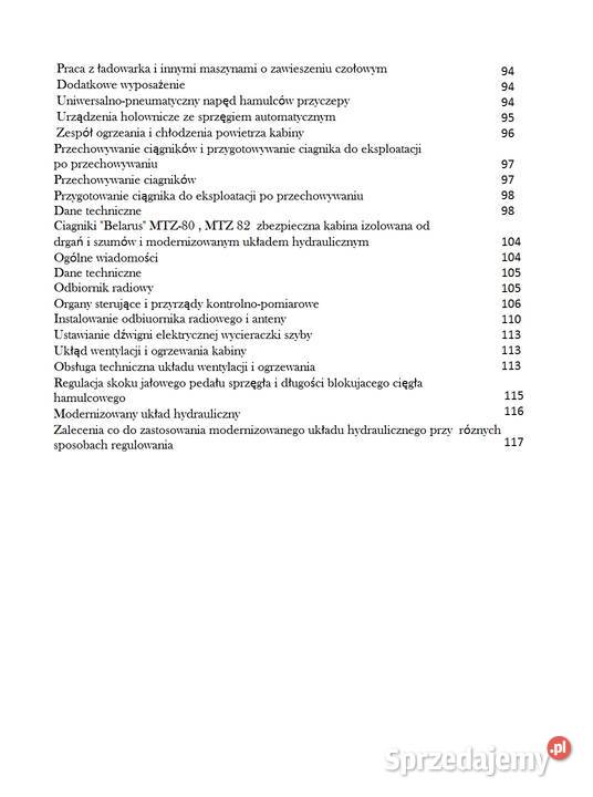 Mtz 8082 instrukcja obsługi i uzytkowania Stalowa Wola sprzedam