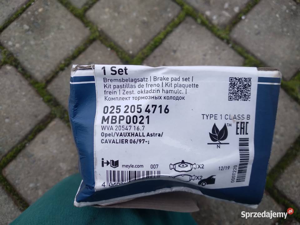 MEYLE KLOCKI HAMULCOWE PRZÓD 025 205 4716 paczka Rybnik
