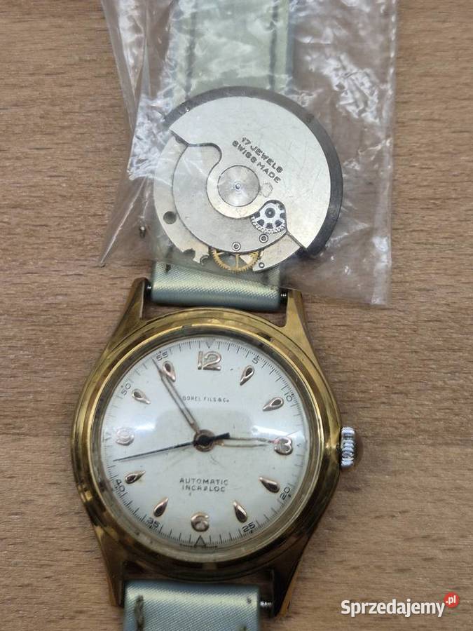 Zegarek Ernest Borel Fils Co vintage automat śląskie Chorzów
