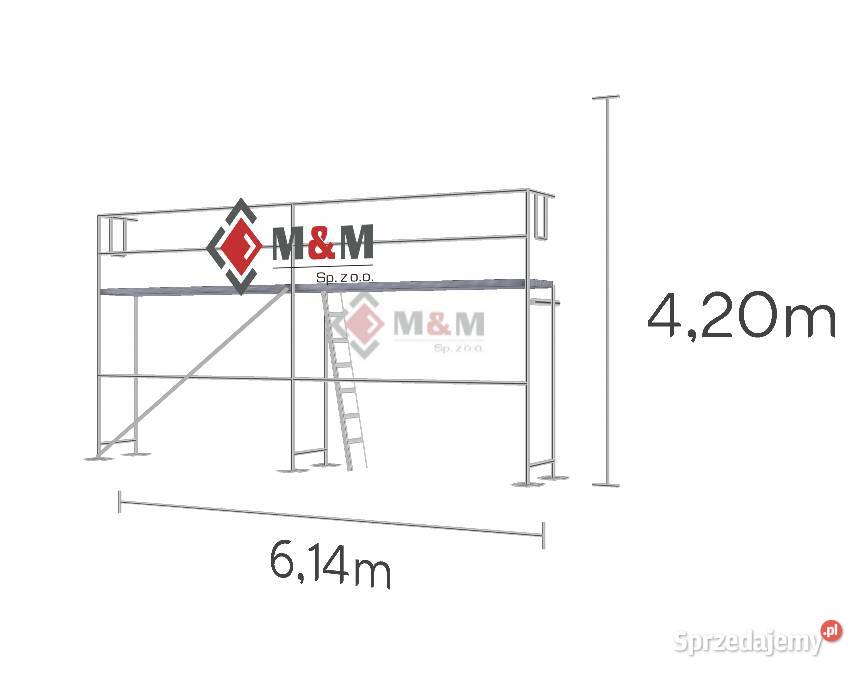 Rusztowanie 2579 m2 używane wymiary 614x42m opolskie Stare Siołkowice