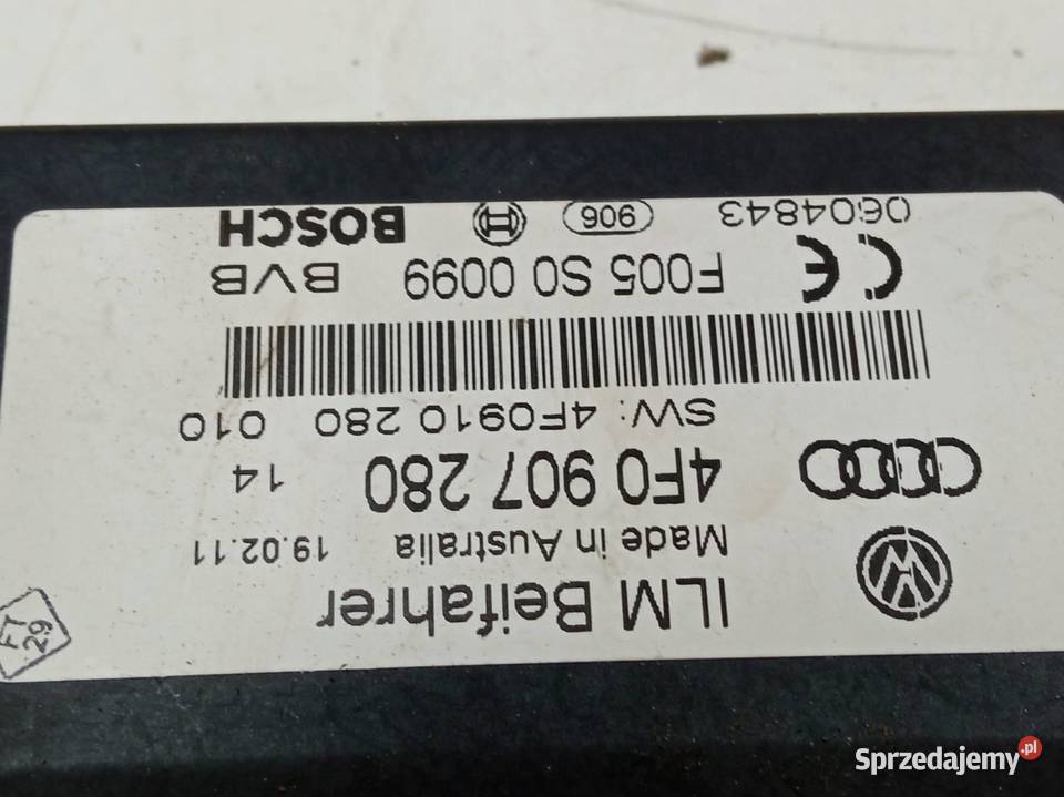 MODUŁ ZASILANIA 4F0907280 Audi A6 III 20042011 sprzedam