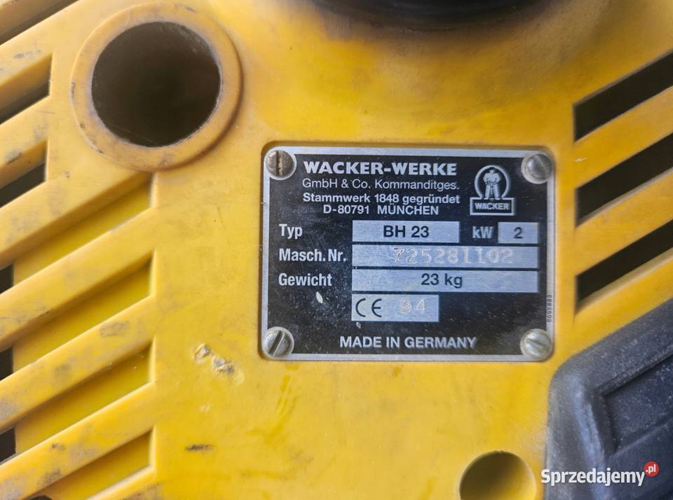 Młot Spalinowy Wacker Werke Bh 23 Wyburzeniowy lubuskie