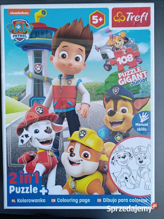 Puzzle Gigant Trefl Psi patrol 108 el paw patrol Gdańsk sprzedam