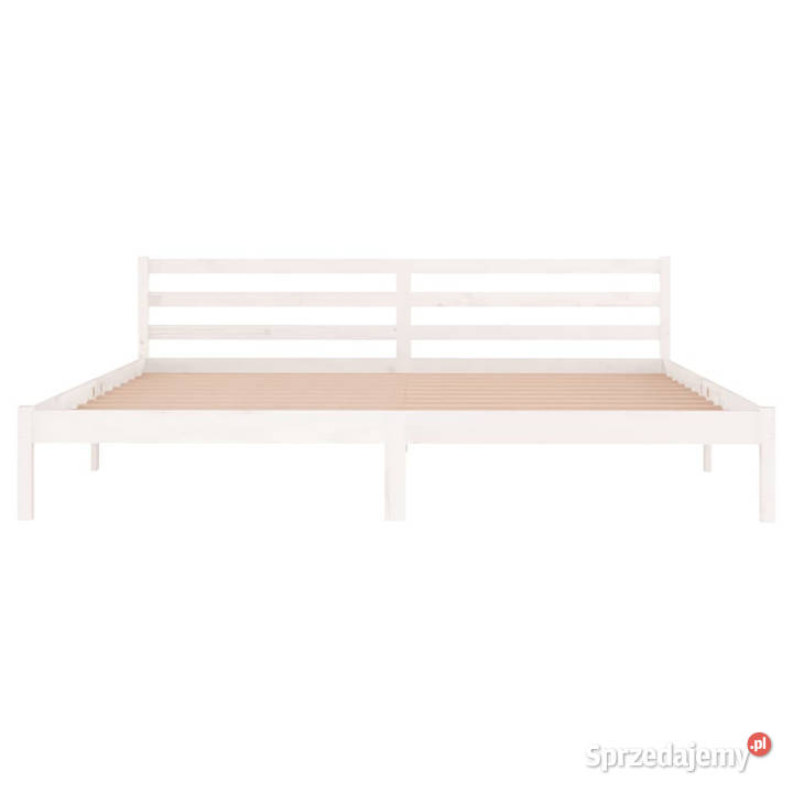 Rama łóżka lite drewno sosnowe białe 200x200