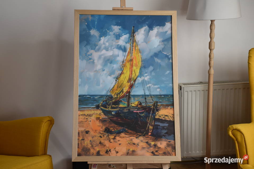 W blasku żółtego żagla Duży obraz nadmorski Tczew