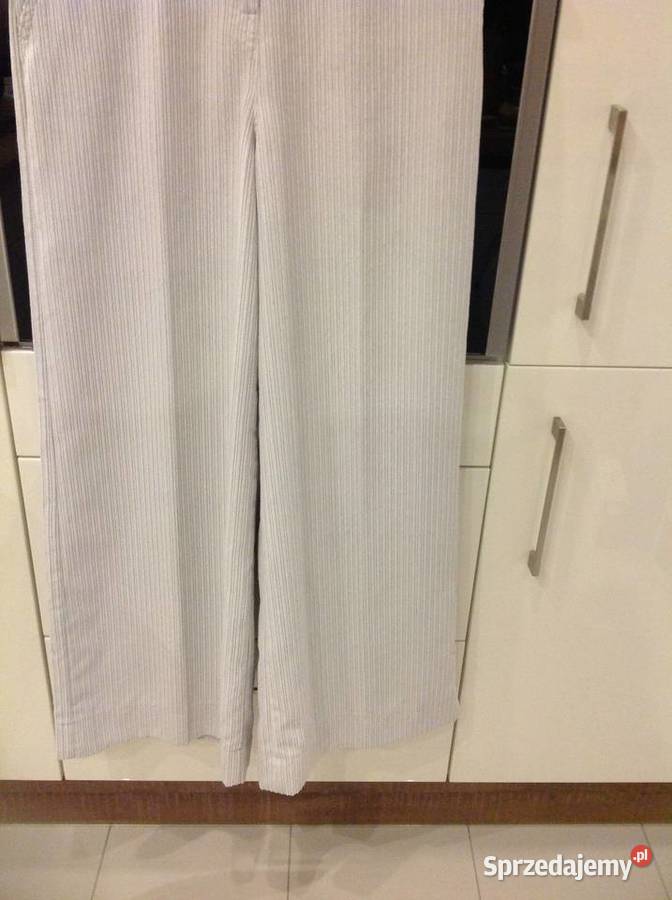 Spodnie Szerokie Damskie BENETTON S Sztruksowe Moda i Styl Nowa Sól