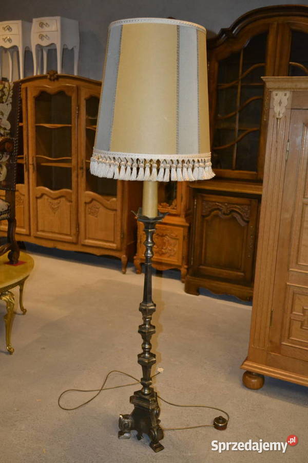 lampa podłogowa stare srebro Będzin
