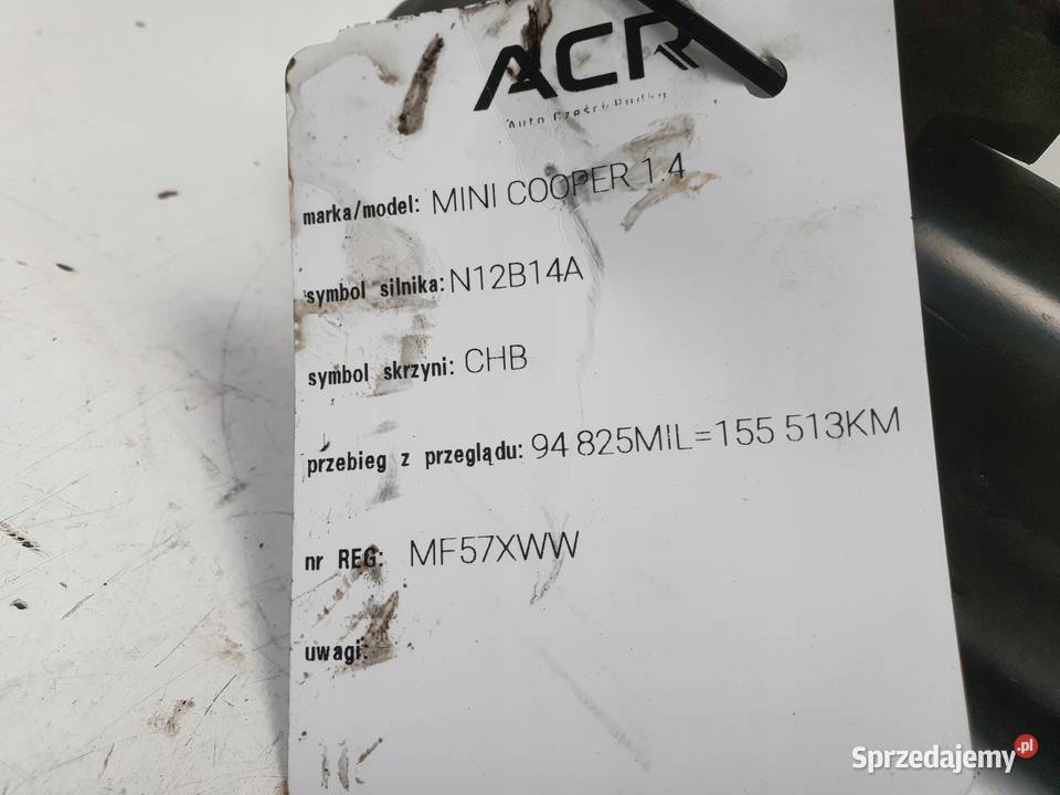 ROZRUSZNIK Mini Cooper R56 14 16V VTi ROZRUSZNIK osobowe Układ elektryczny silnika Rudka
