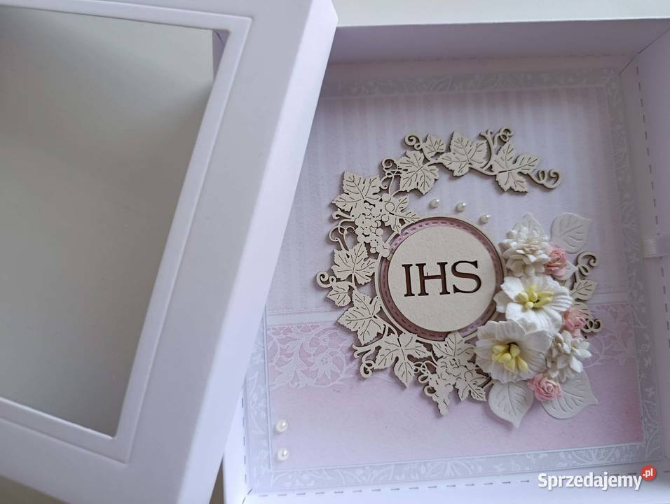 Kartka w pudełku Komunia Święta handmade 5 Łódź