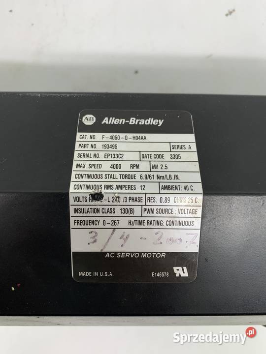 Allen Bradley F4050QH04AA Servomotor Refubrished mazowieckie Warszawa