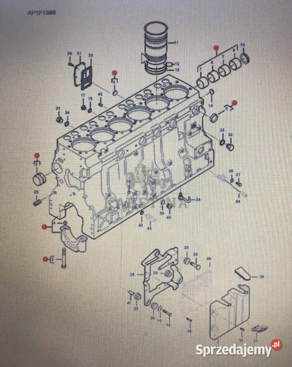 FENDT 6335C SILNIKBLOK CYLINDRÓW V837086217Fendt Rolnictwo Jastrzębniki
