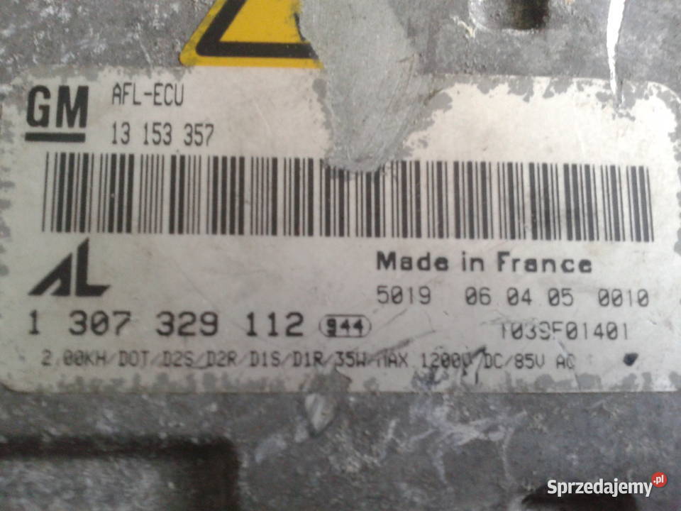 PRZETWORNICA XENON OPEL ZAFIRA B 13153357 Części samochodowe Chełm