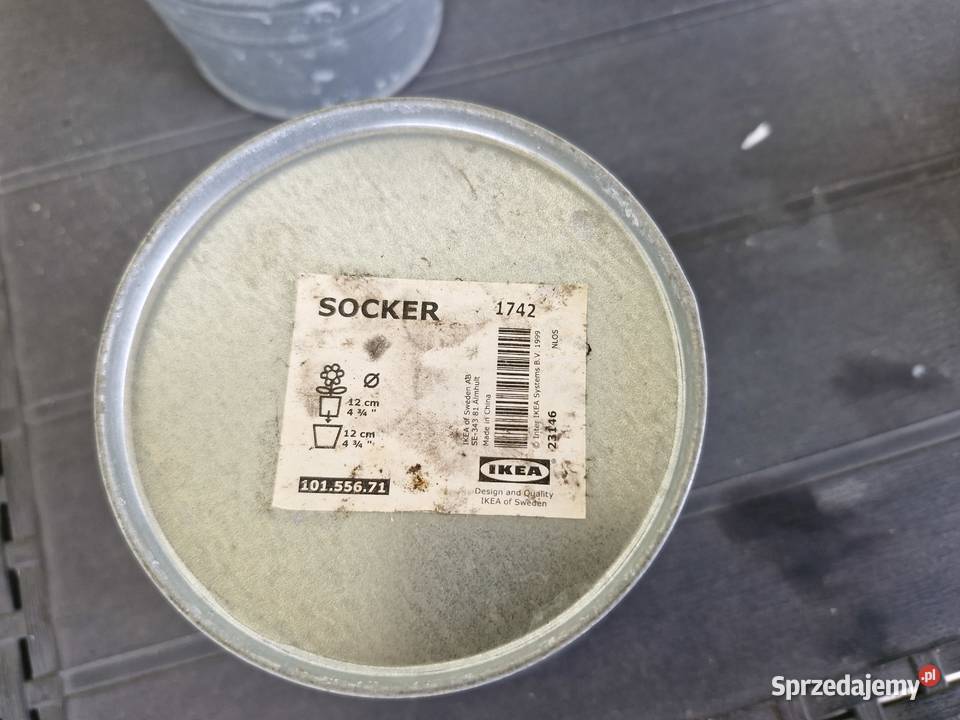 Osłonki metalowe IKEA szary Doniczki i osłonki mazowieckie