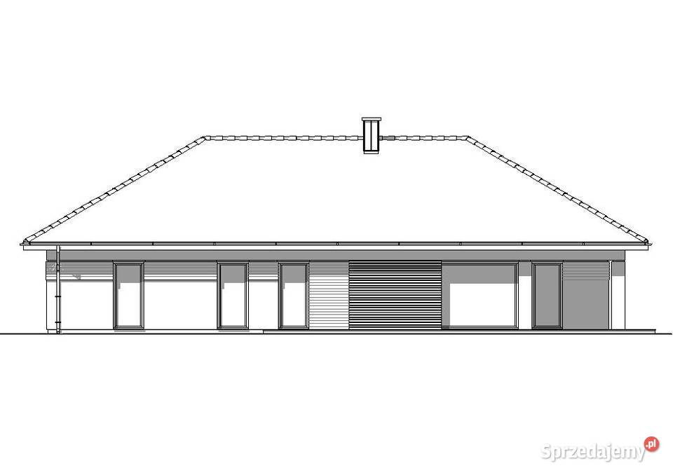PROJEKT DOMU PARTEROWEGO W STYLU NOWOCZESNYM Kraków