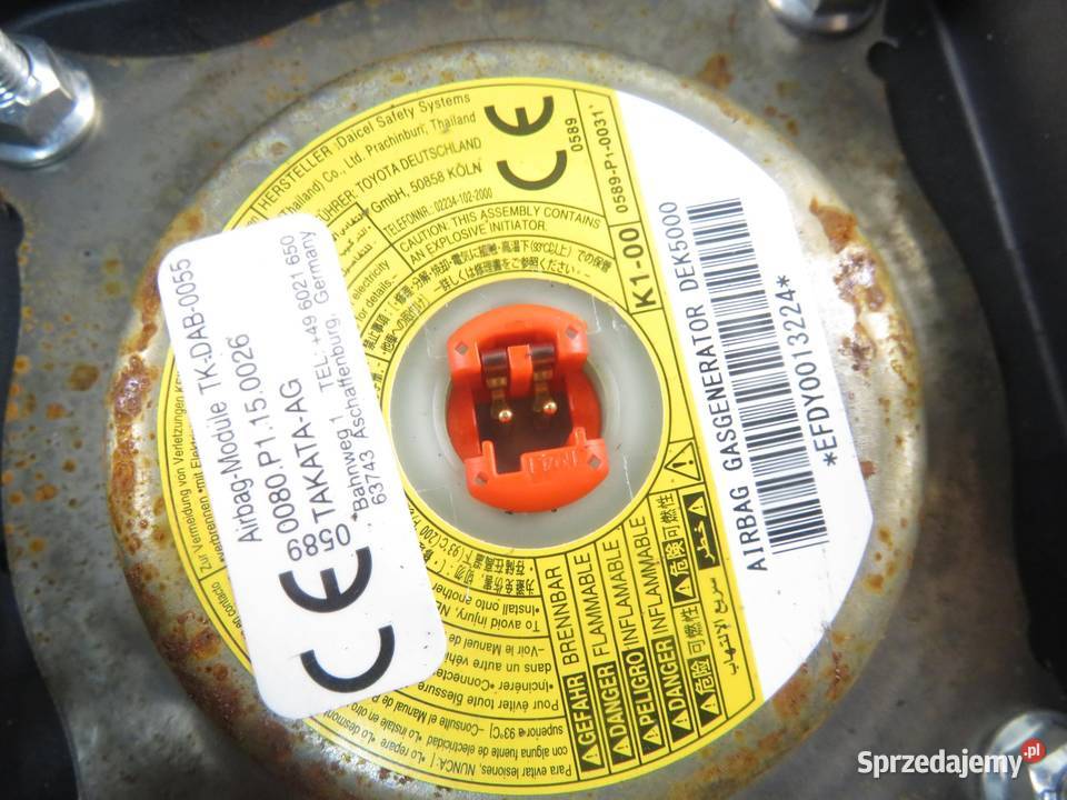 PODUSZKA KIEROWCY TOYOTA YARIS II P9 451300D150D osobowe