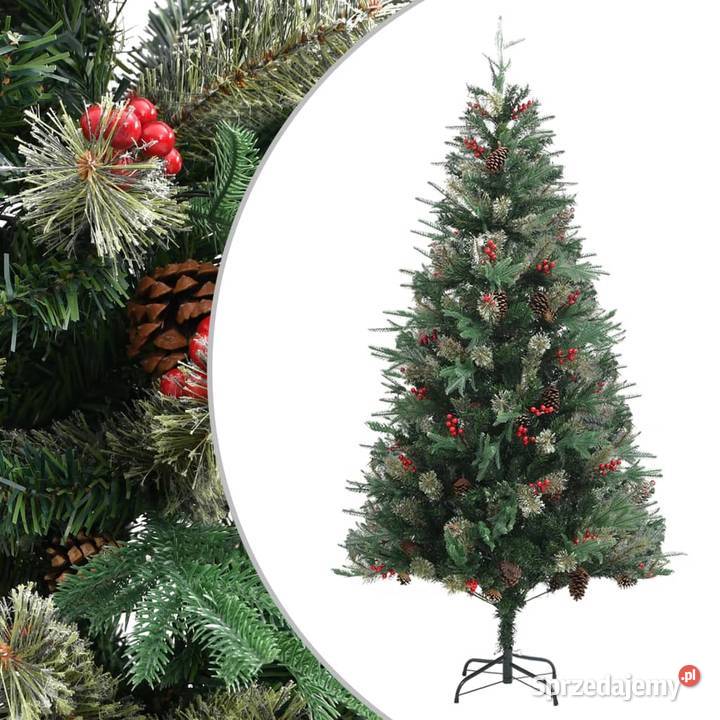 vidaXL Choinka z szyszkami zielona 225 PVC i mazowieckie Warszawa