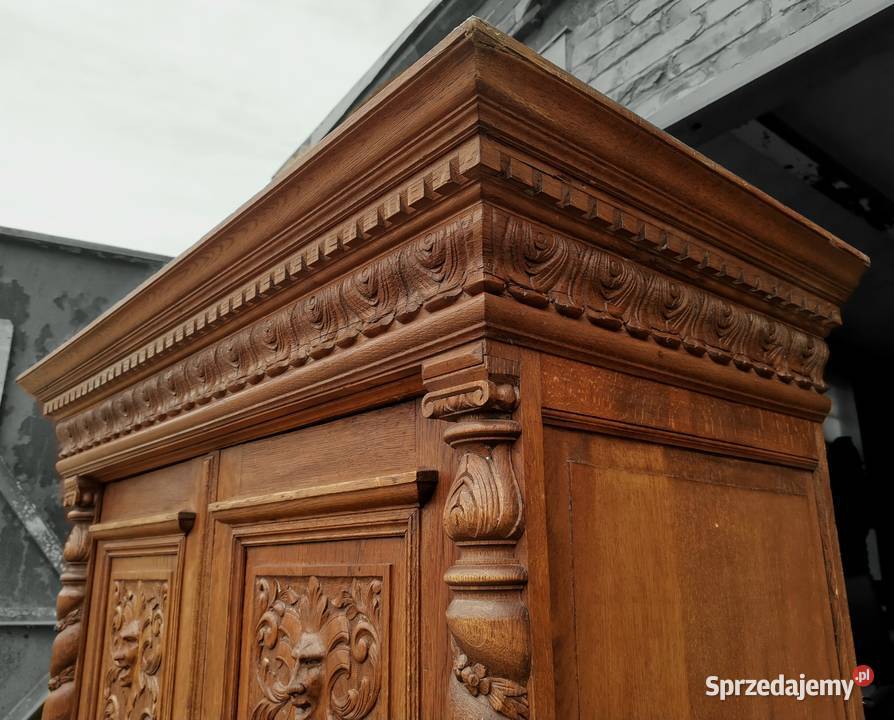 Piękna neorenesansowa szafa ok1910r antyk