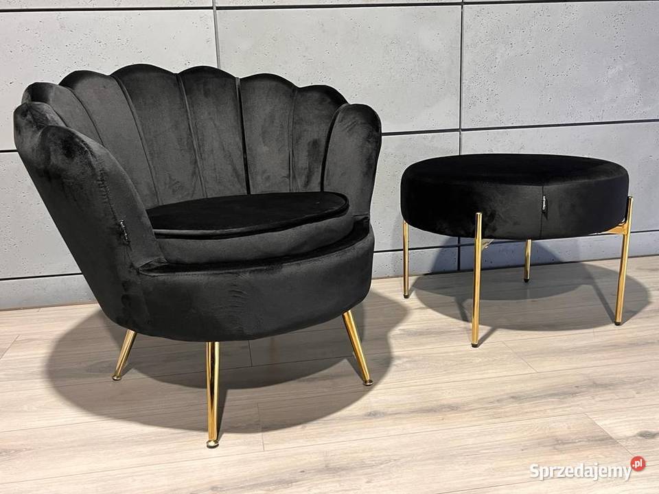 Krzesło muszelka pastelowe kolory welur Warszawa