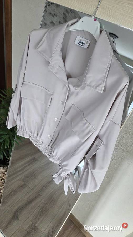 Damska bluzka z kołnierzykiem krótka koszula Moda i Styl Pleszew sprzedam