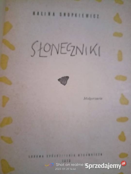 Słoneczniki Snopkiewicz książki Warszawa
