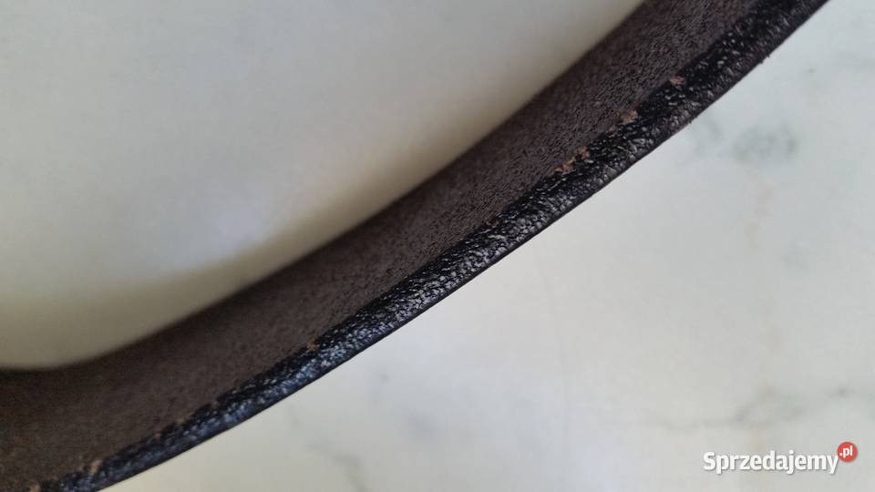 Skorzany pasek z metalowa klamra lubelskie Puławy