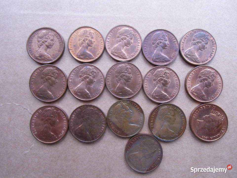 Monety Australii sprzed 1990 roku139 sztuk Grudziądz sprzedam