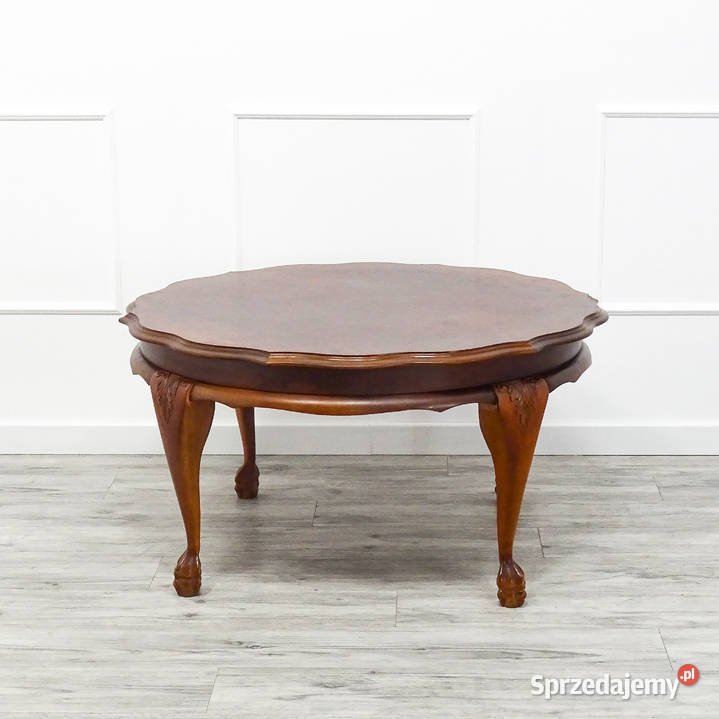 Stylowa ŁAWA angielska Chippendale Okrągła Ława Kalisz