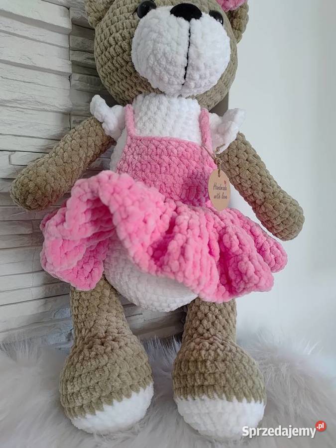 Miś ręcznie robiony handmade DOSTĘPNY RĘKI Myszków sprzedam