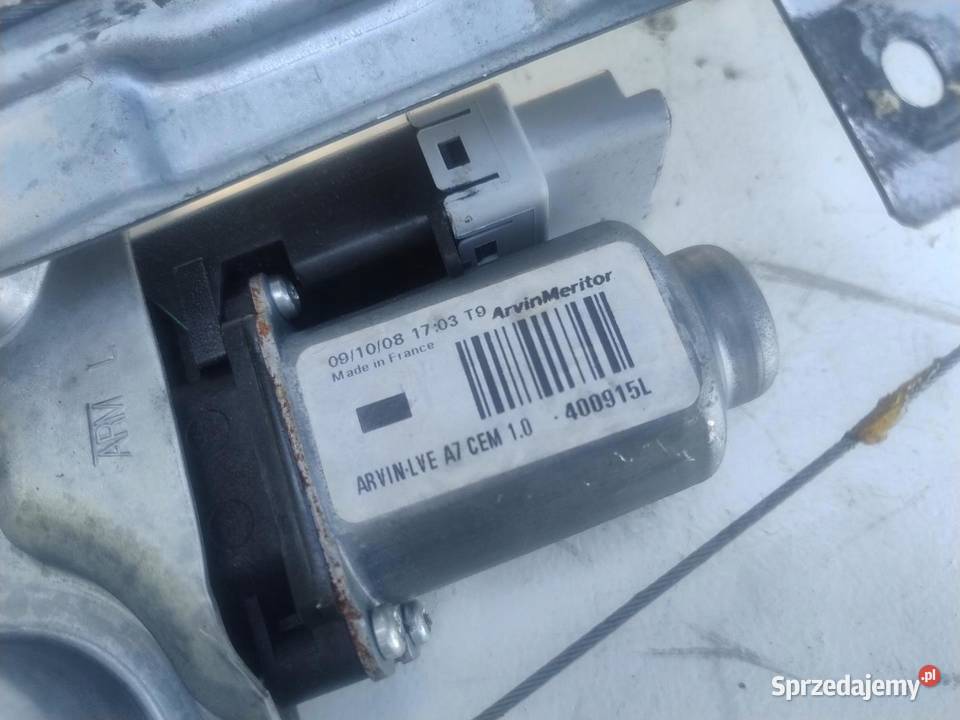 MECHANIZM SZYBY LEWY PRZÓD PEUGEOT 207 Mechanizmy opuszczania szyb
