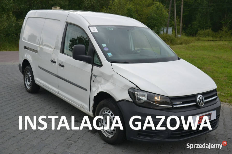Volkswagen Caddy 14 benzyna gaz cng 110 maxi biały Samochody dostawcze Kęty sprzedam