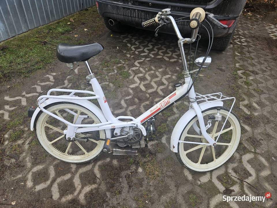 Rower motorower lem motor bicimoto 1980 PRL benzyna lubelskie Parczew