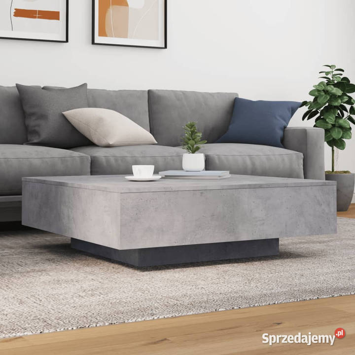 Stolik kawowy szarość betonu 100x100x31 WM836598 Warszawa sprzedam