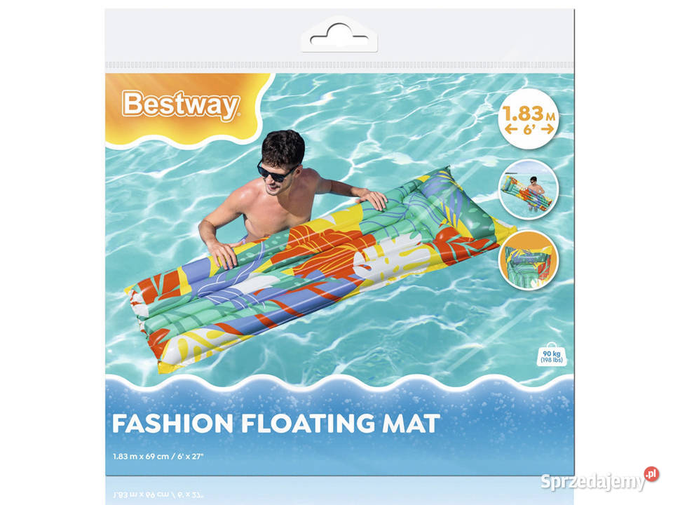 Bestway Kolorowy dmuchany Materac 183 x 69 44033 Kielce