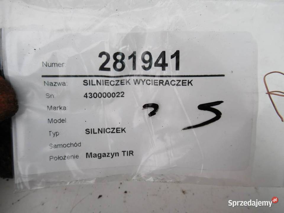 SILNICZEK WYCIERACZEK 430000022 NAPĘD TYLNY podkarpackie