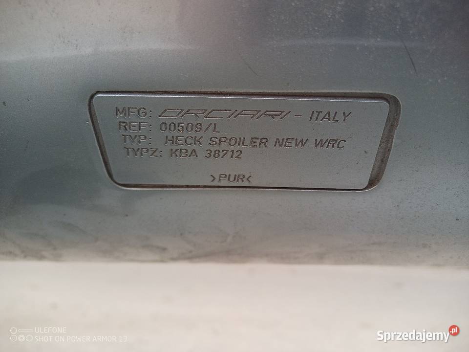 Spoiler regulowany Oricari Subaru Impreza GD lubelskie Elizówka