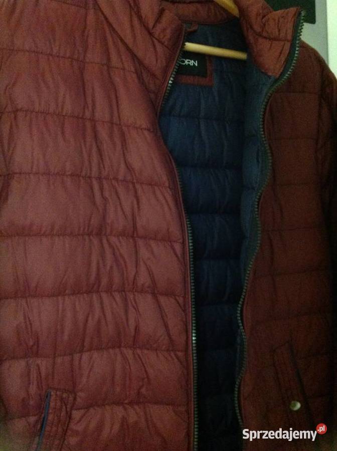 Kurtka Przejściowa Puchowa Męska YORN L Bordowa Odzież i bielizna męska Nowa Sól