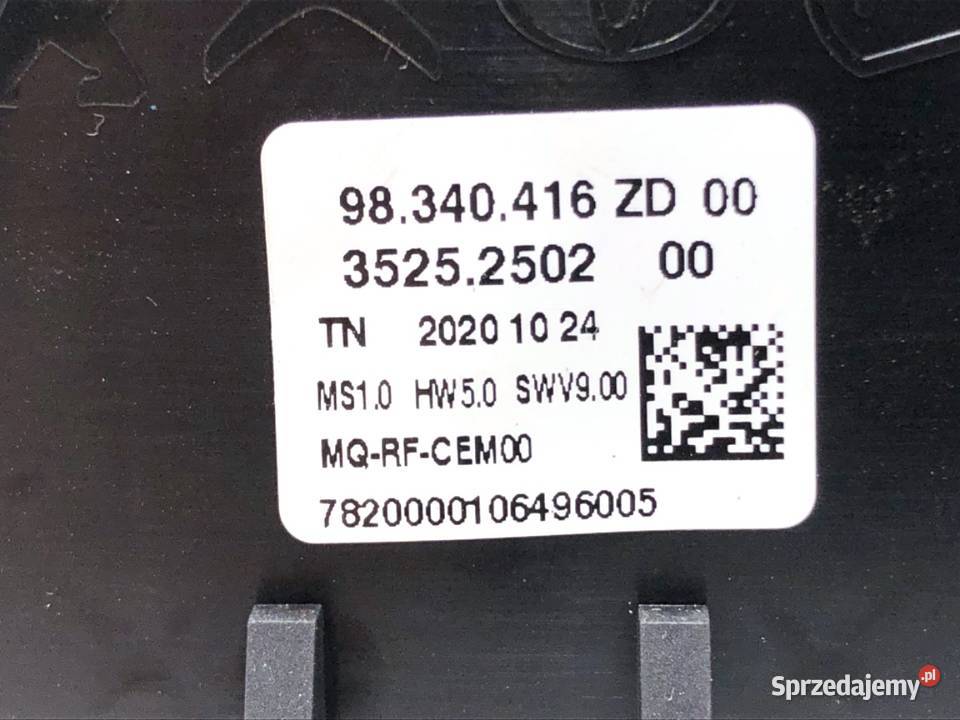 PANEL STEROWANIA NAWIEWU PEUGEOT PARTNER IV osobowe podkarpackie