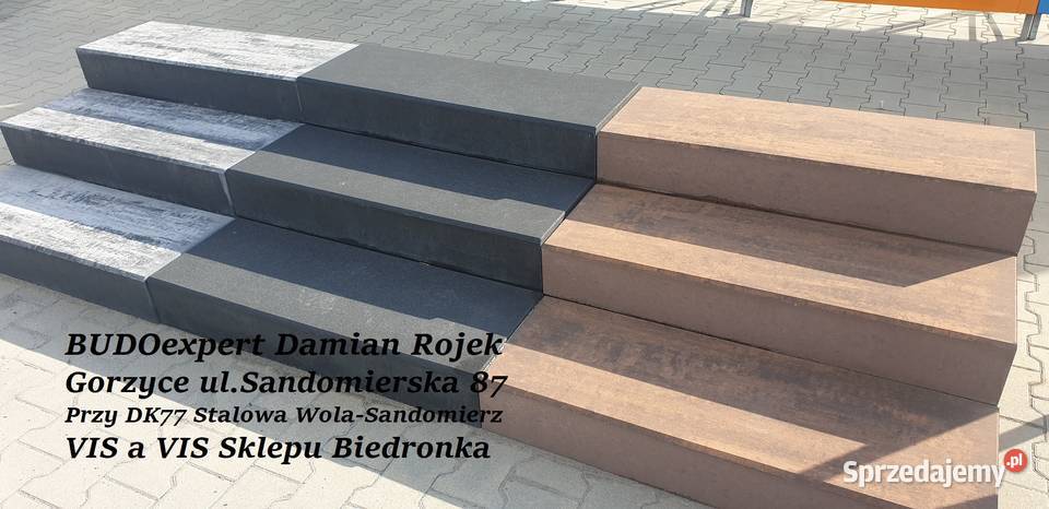 Gotowe betonowe BLOKI SCHODOWE gładkie Gorzyce sprzedam