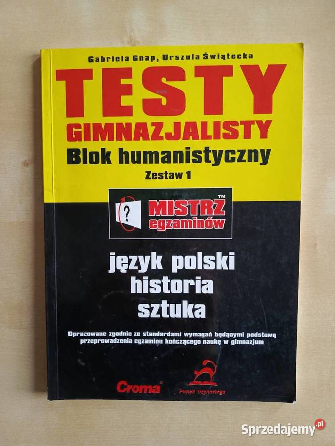 Podręcznik testy gimnazjalisty blok Artykuły szkolne śląskie