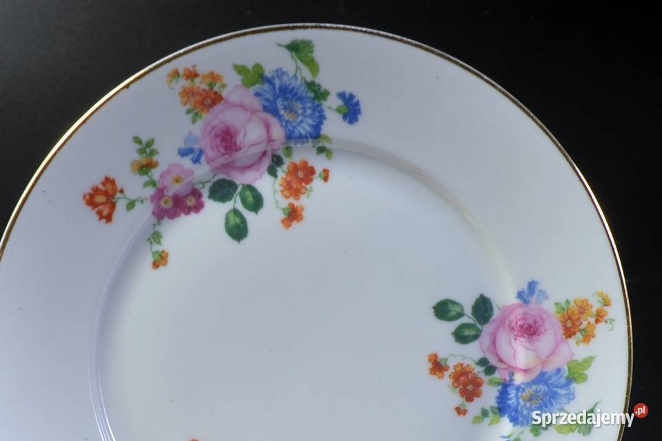 Ukwiecony Talerzyk Deserowy Krautheim Legnica