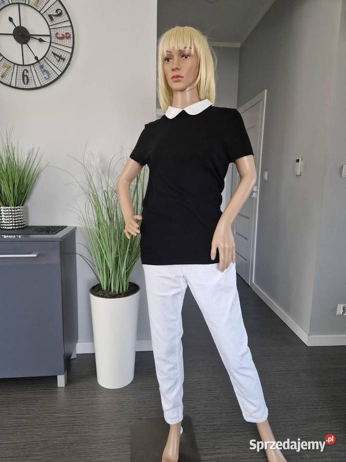 Bluzka sweterek z białym kołnierzykiem Nowogard sprzedam