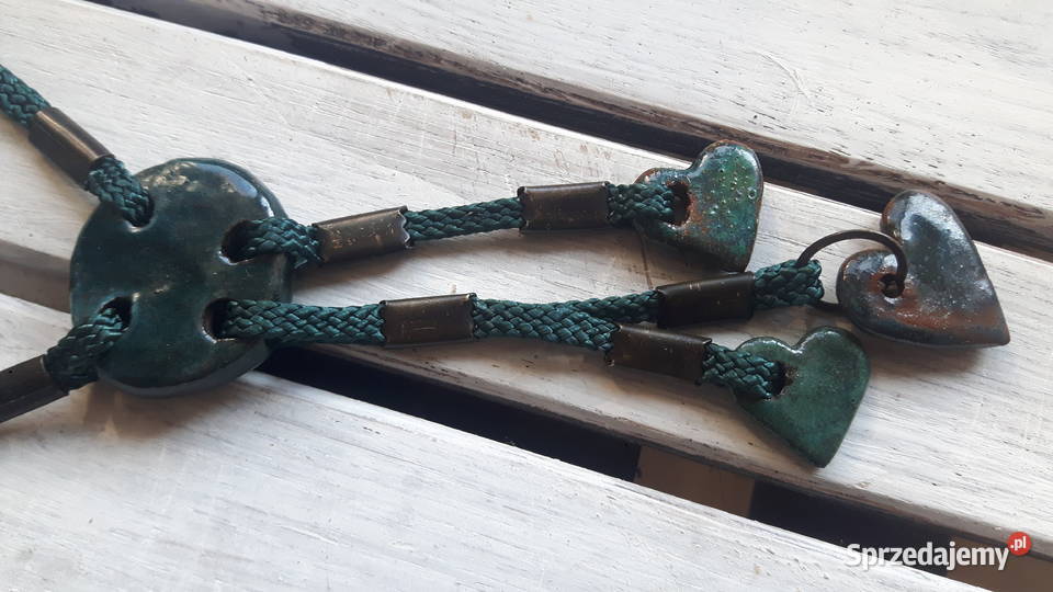 Naszyjnik ceramiczny ręcznie wykonany Otwock