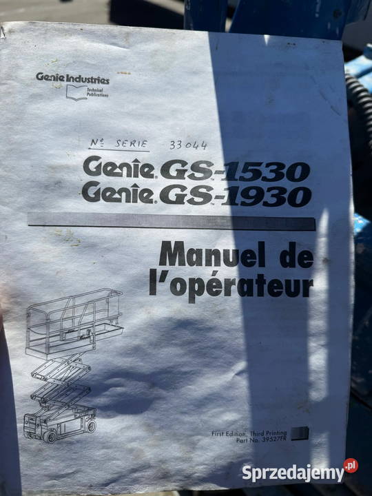 zwyżka podnośnik elektryczny GENIE GS1930 wysięg Działoszyn