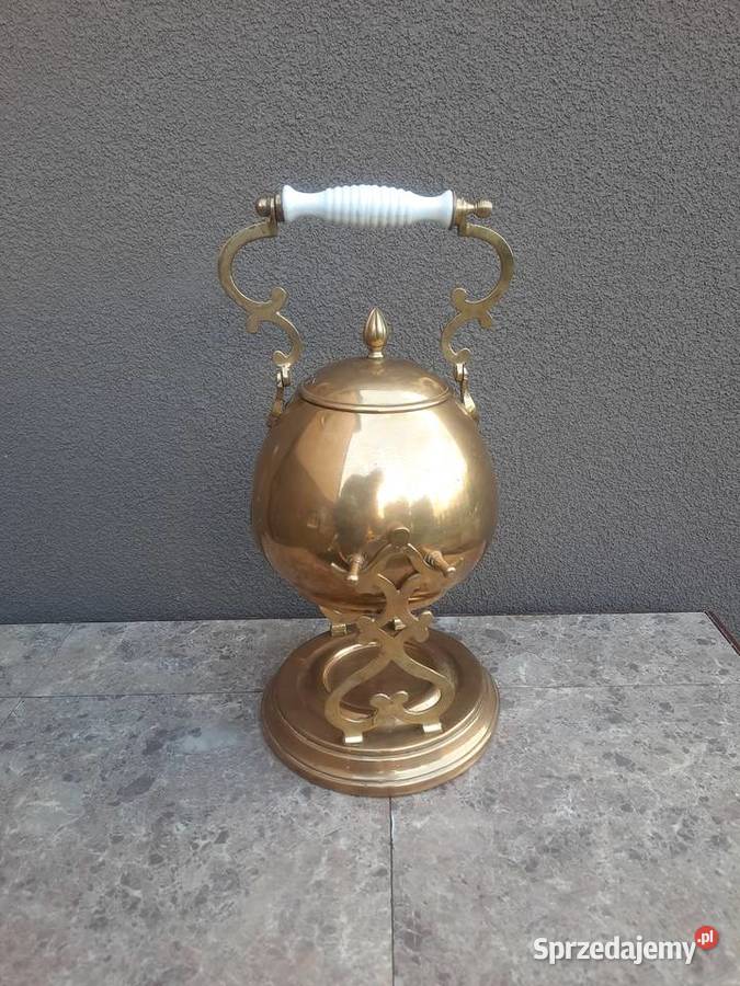 Stara niekompletna buliera mosiądz dekoracja odcienie żółtego Tczew