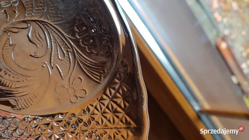 Rozkloszowana owocarka Medaliony Ząbkowice szkło