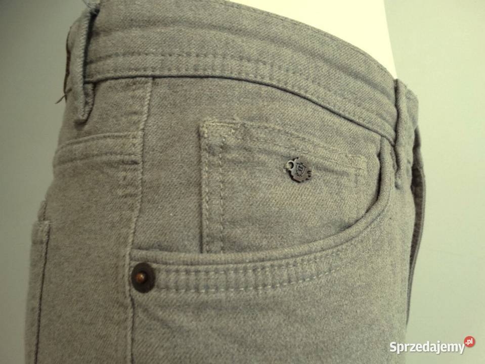 Spodnie Massimo Dutti Beżowe Bawełna Proste Łomża