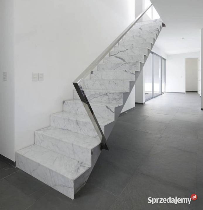 Płytki na schody 120x30 MARMUR półmat z Podłogi i schody łódzkie Łask