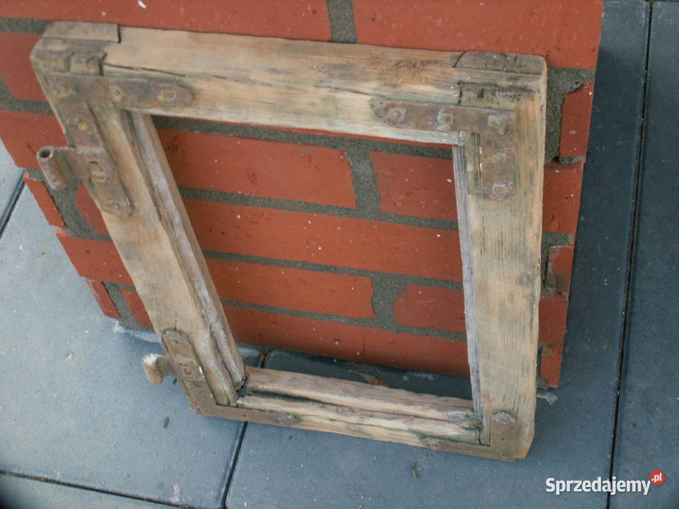 Stare okno rama okienna retro loft lustro warmińsko-mazurskie